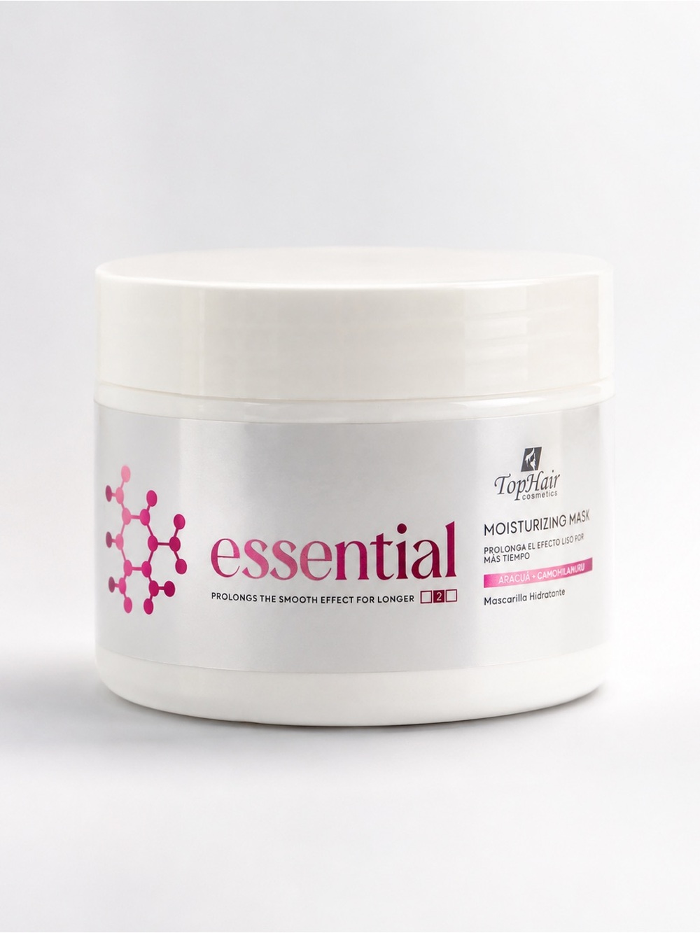TopHair Essential Moisturizing Mask — White Jar with Pink Accents